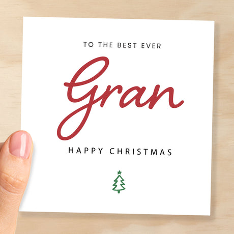 Christmas Card For Gran Xmas Card For Gran Best Gran Ever Christmas Card