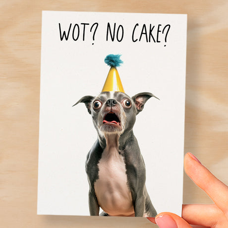 Funny Birthday Card of a Weird Looing Dog Fun Birthday Card For Him or Her