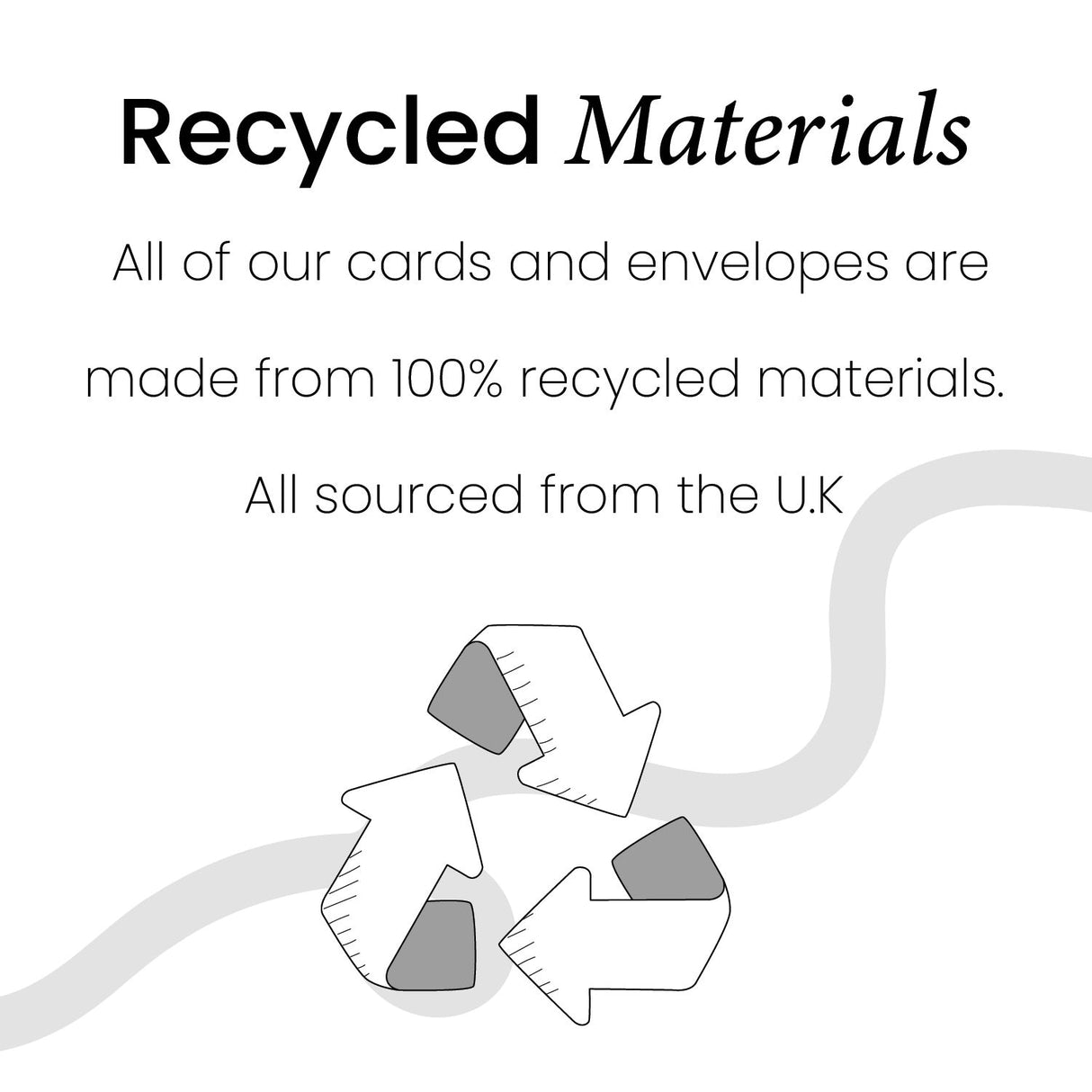 All of our greeting cards are made from 100% recycled material from the UK