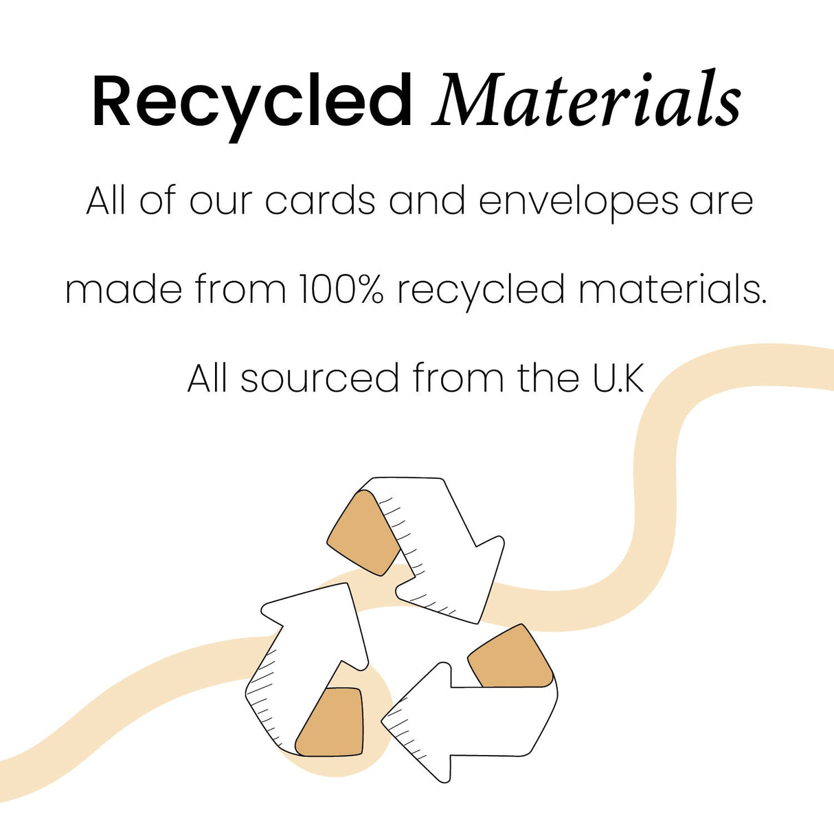 All of our greeting cards are made from 100% recycled material from the UK