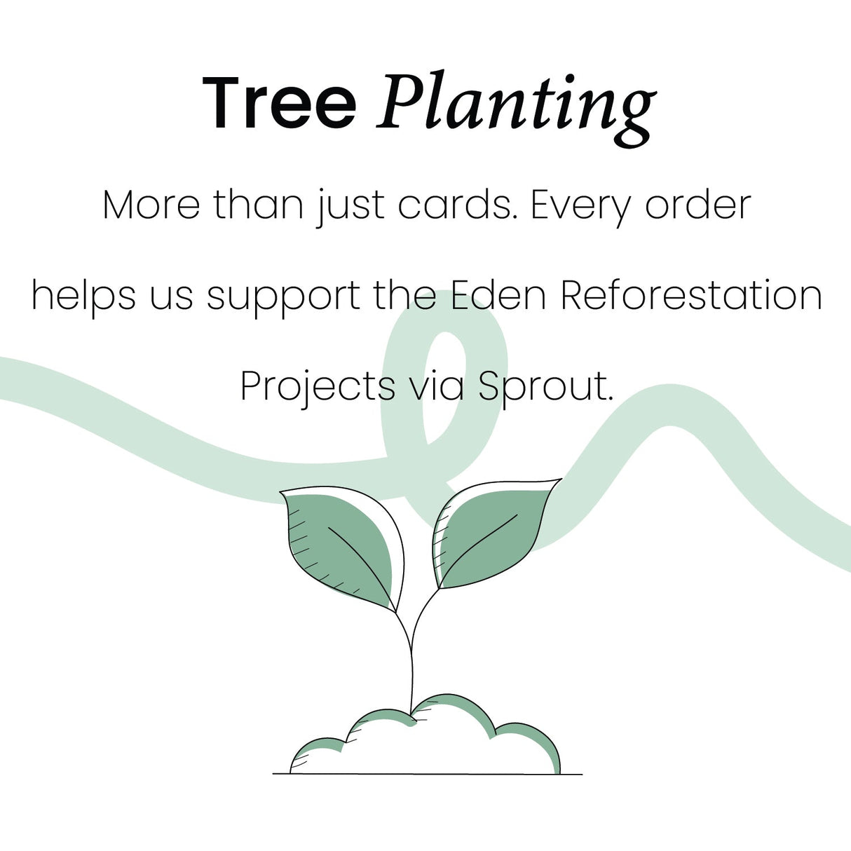 Each greeting card will help with fund tree planting via the GoodAPI who supports reforestation projects around the world