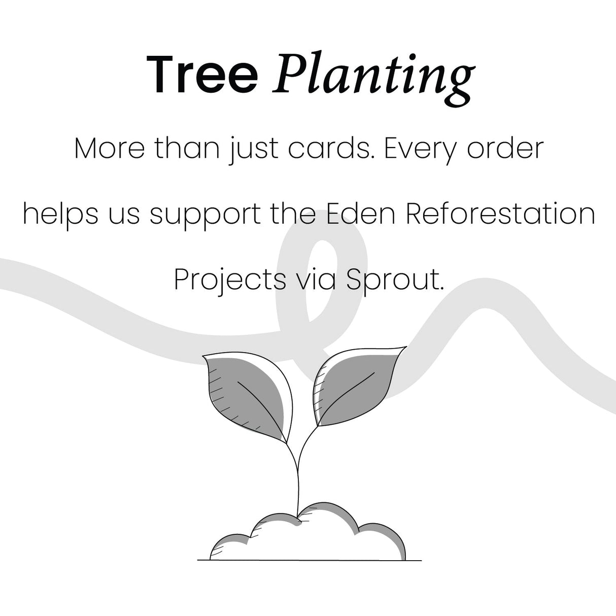 Each greeting card will help with fund tree planting via the GoodAPI who supports reforestation projects around the world