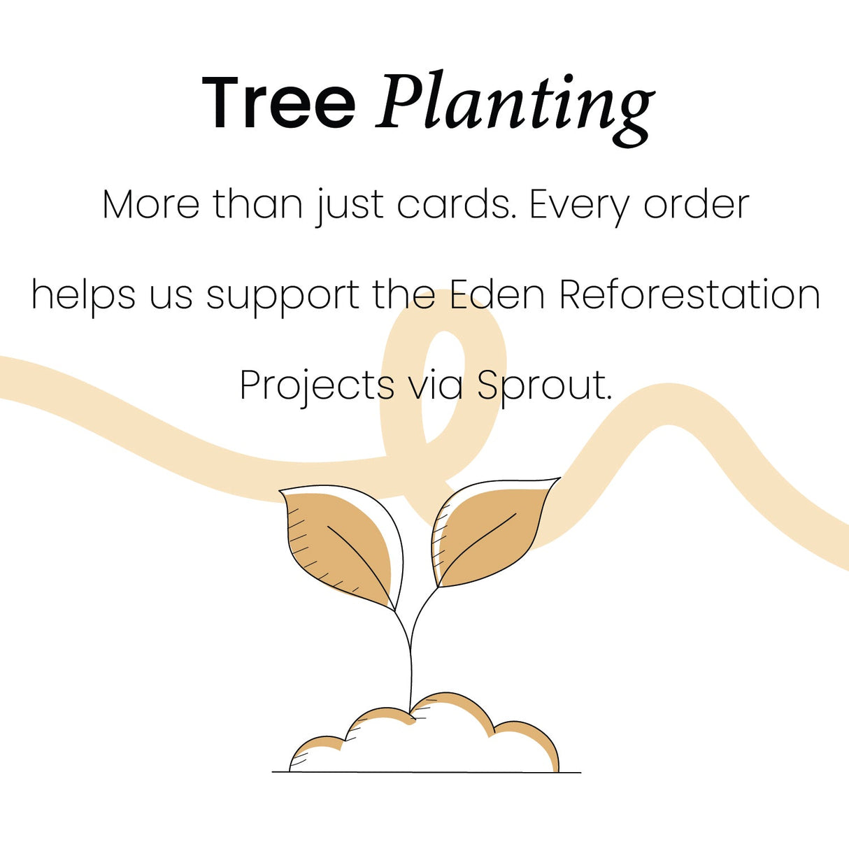 Each greeting card will help with fund tree planting via the GoodAPI who supports reforestation projects around the world