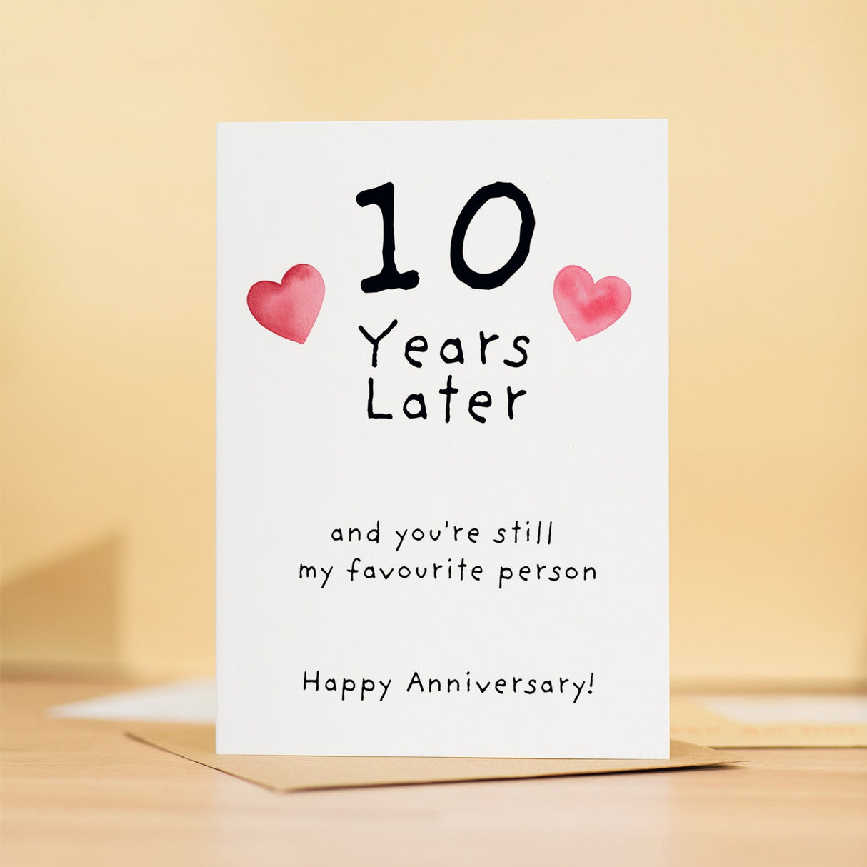 10th Wedding Anniversary Card For Wife Anniversary Card for Husband 10 Year Anniversary Card For Boyfriend or Girlfriend 10 Year Anniversary Card