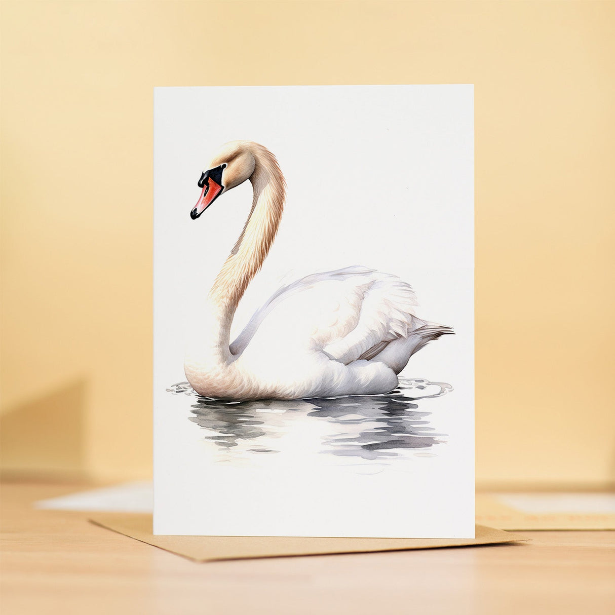 Swan Notelet Card For Anyone Any Occasion Card For Her or For Him 5x7, A6 Card For Birthday or Easter Card Thank You Card Wildlife