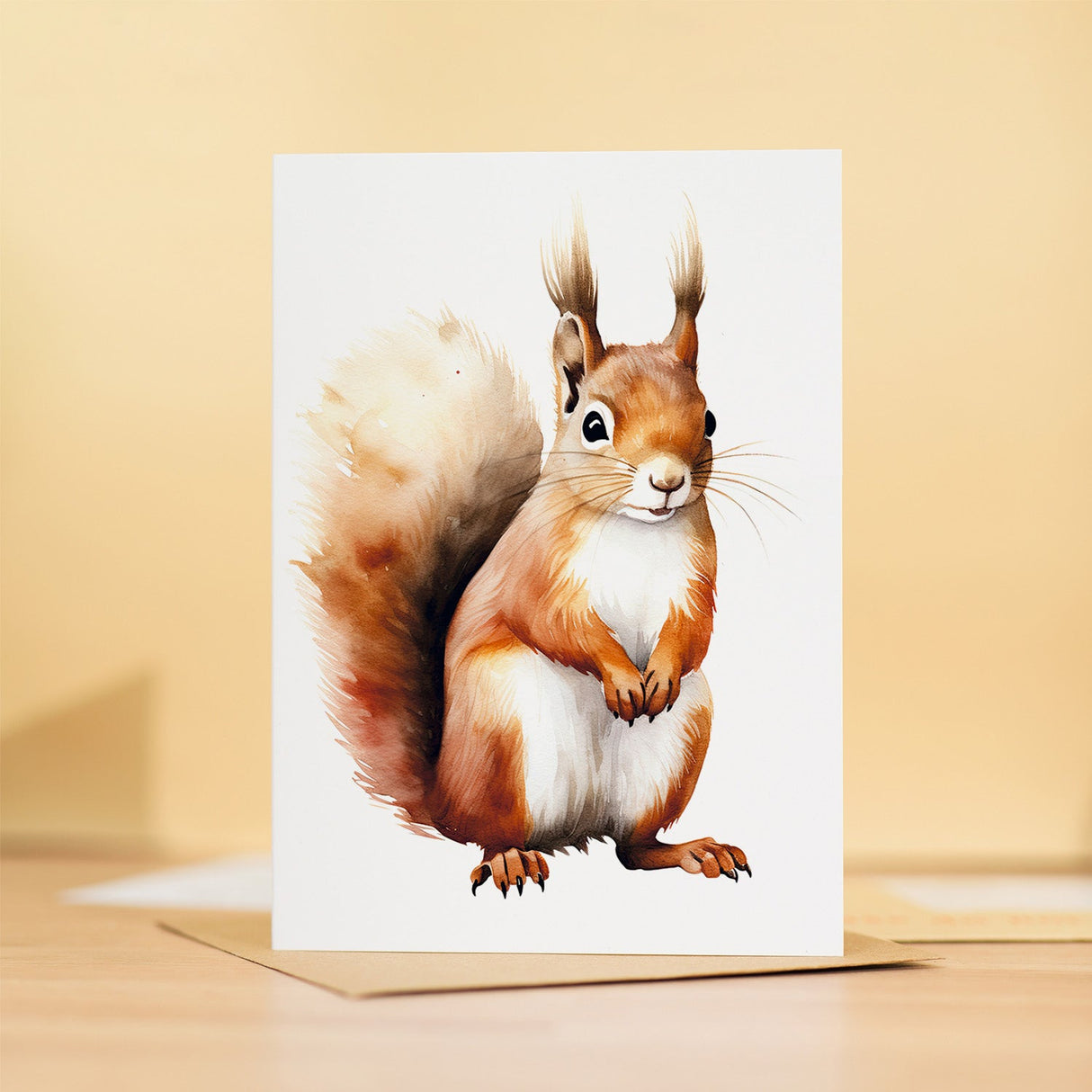 Red Squirrel Notelet Card For Anyone Any Occasion Card For Her or For Him 5x7, A6 Card For Birthday or Easter Card Thank You Card Wildlife