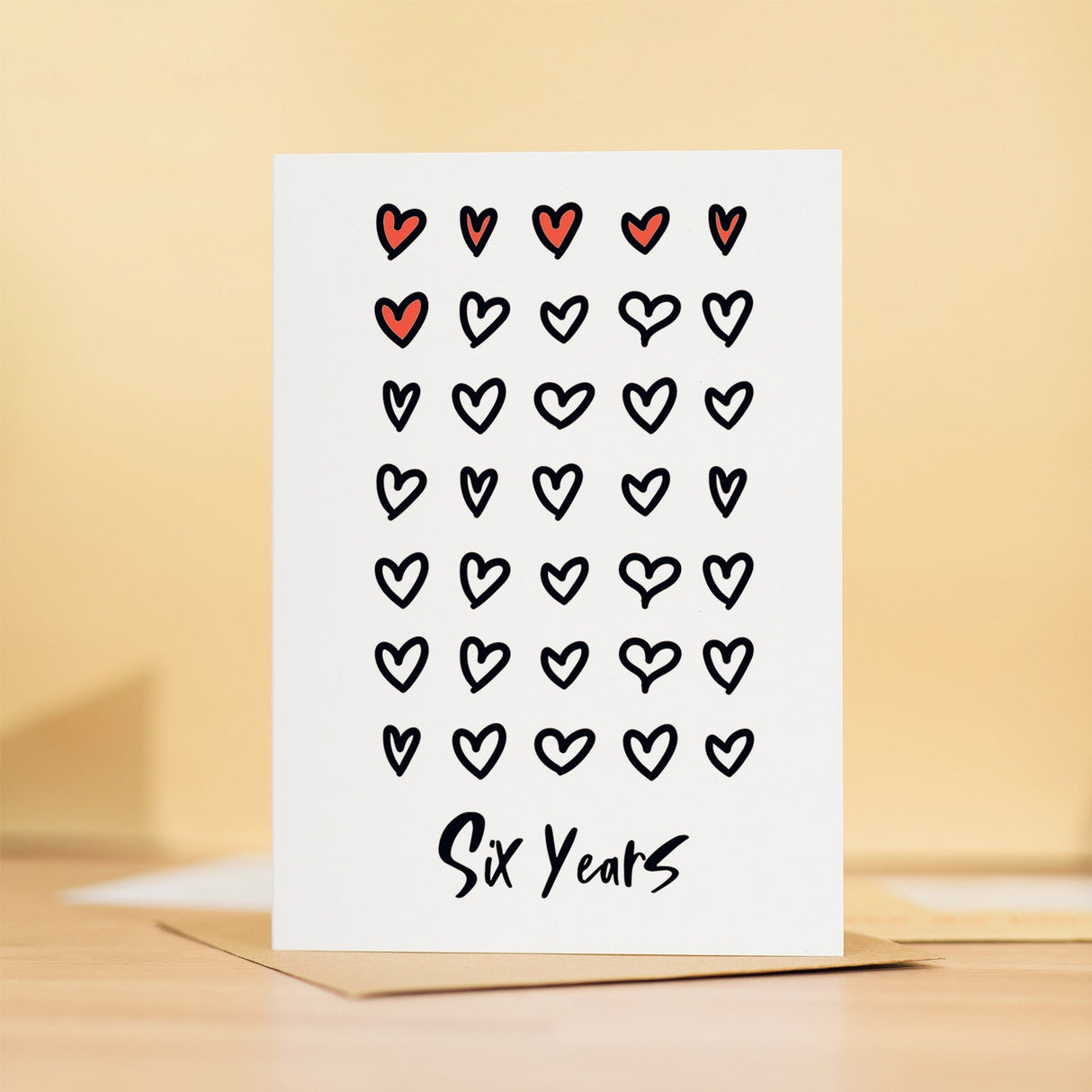 6th Wedding Anniversary Card For Wife Anniversary Card for Husband or Boyfriend Anniversary Card For Girlfriend Sixth Anniversary Six Year