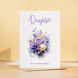 Birthday Card For Daughter Card For Her Card for Daughter Luxury Card For Daughter Birthday Card for Loved One Daughter Card Birthday Flower