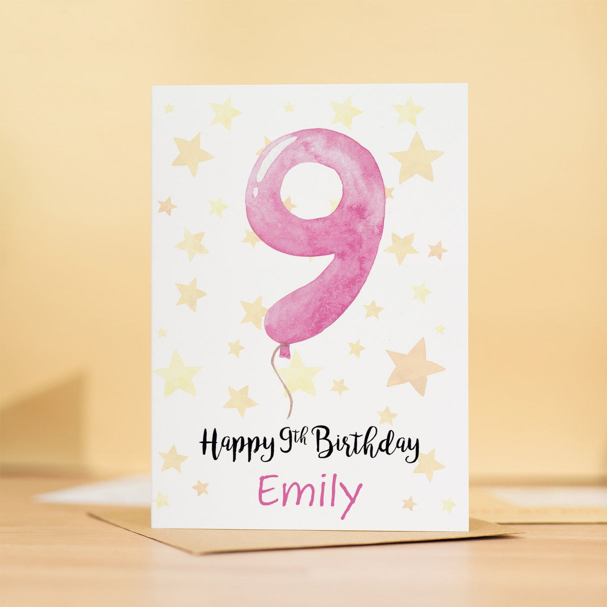 Personalised 9th Birthday Card For Girl Custom Name Card For Girl Ninth Birthday Card For Child Birthday Card for Girl Custom 9th Birthday