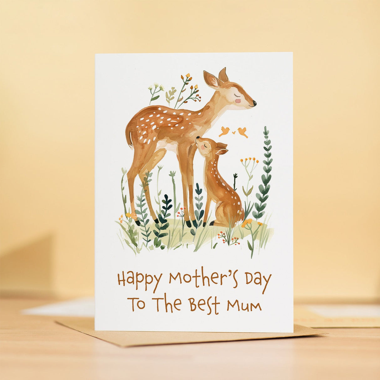 Mother's Day Card For Mum Cute Deer Mother's Day Mothers Day card Mothering Sunday Happy Mother's Day Card For Mom Mommy Mum Mummy