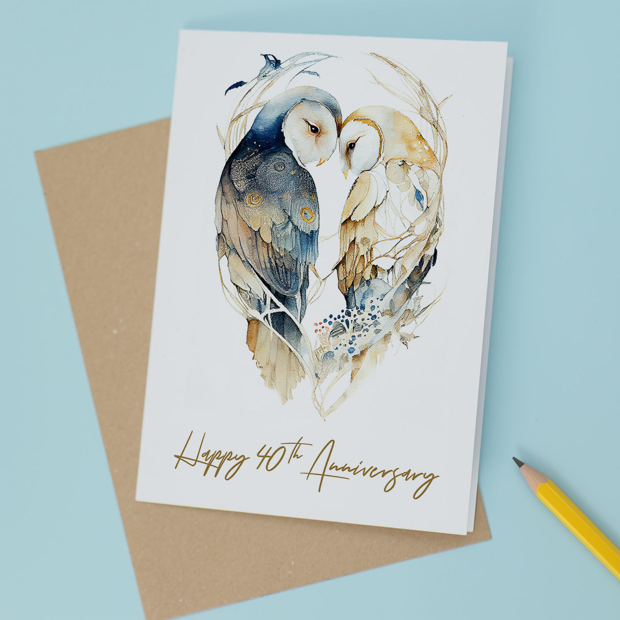 40th Anniversary Card For Husband or Wife Forty Year Wedding Anniversary Card For Wife or Husband 40 Year Anniversary Card