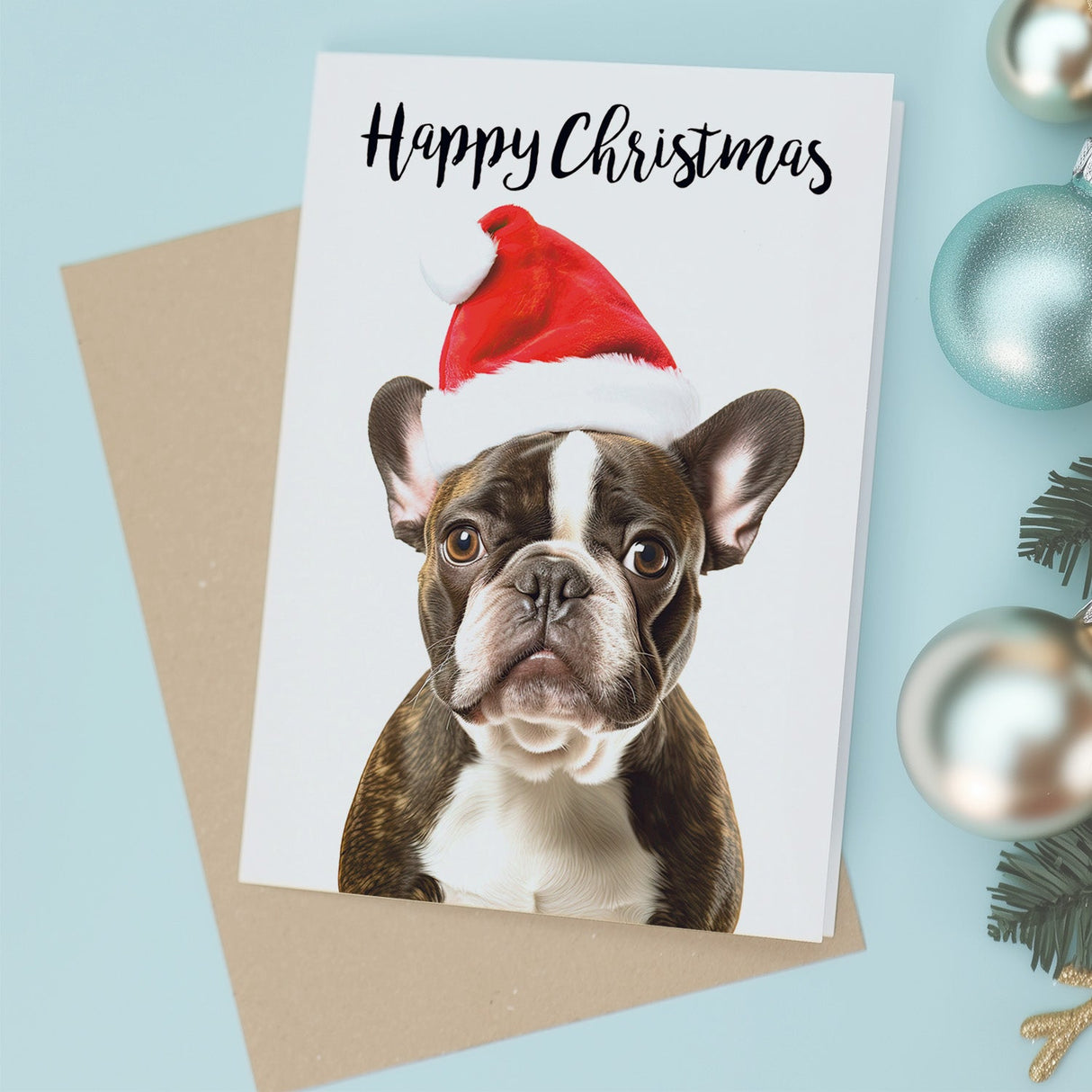 Christmas Card For Him Her Dog Lover French Bulldog Fun Card For Friend