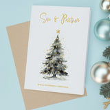 Christmas Card For Son and Partner Card Xmas Card for Son Christmas Card for Loved One Son Partner Card Christmas Tree Card