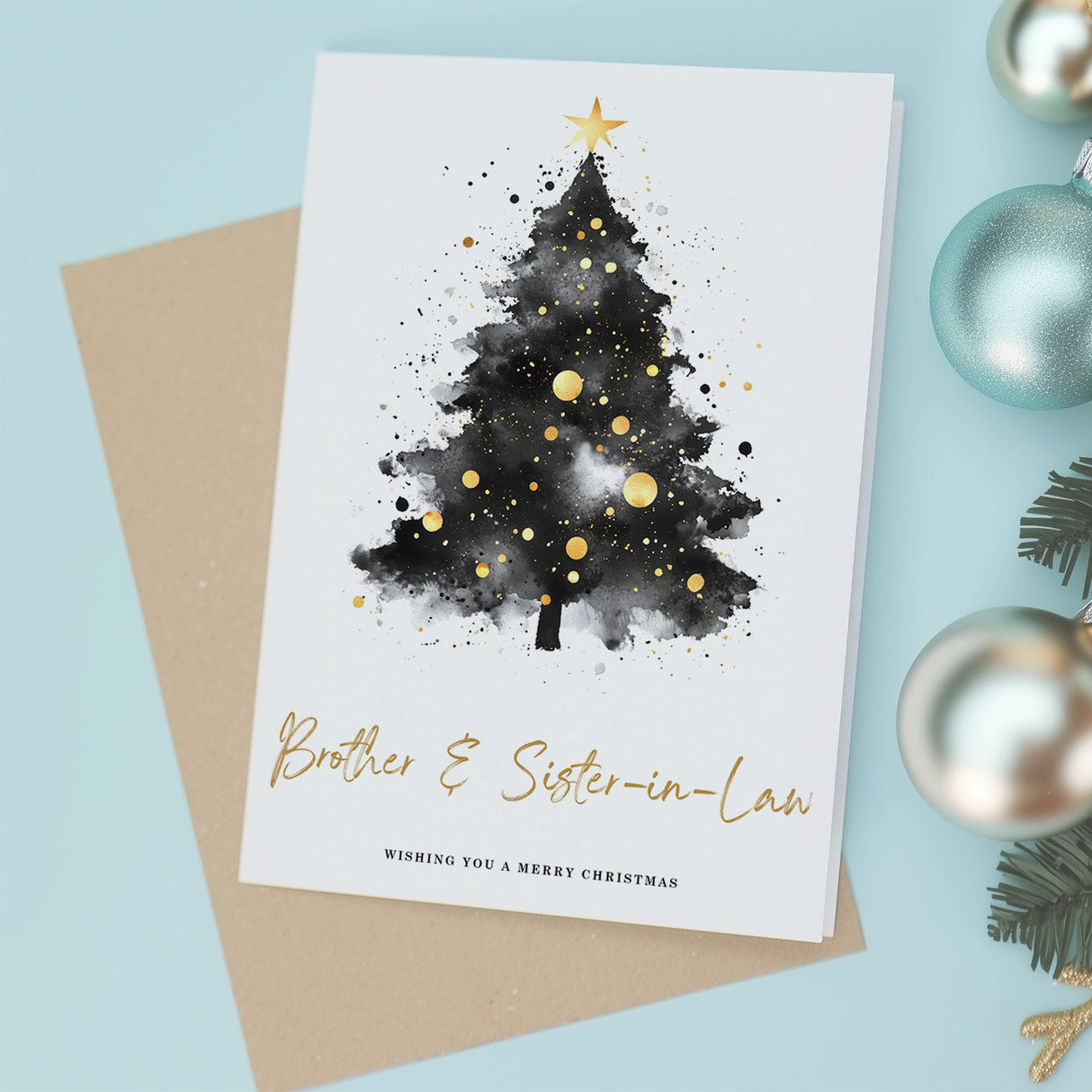 Christmas Card For Brother & Sister-in-Law Christmas Tree Card Wising You A Merry Christmas