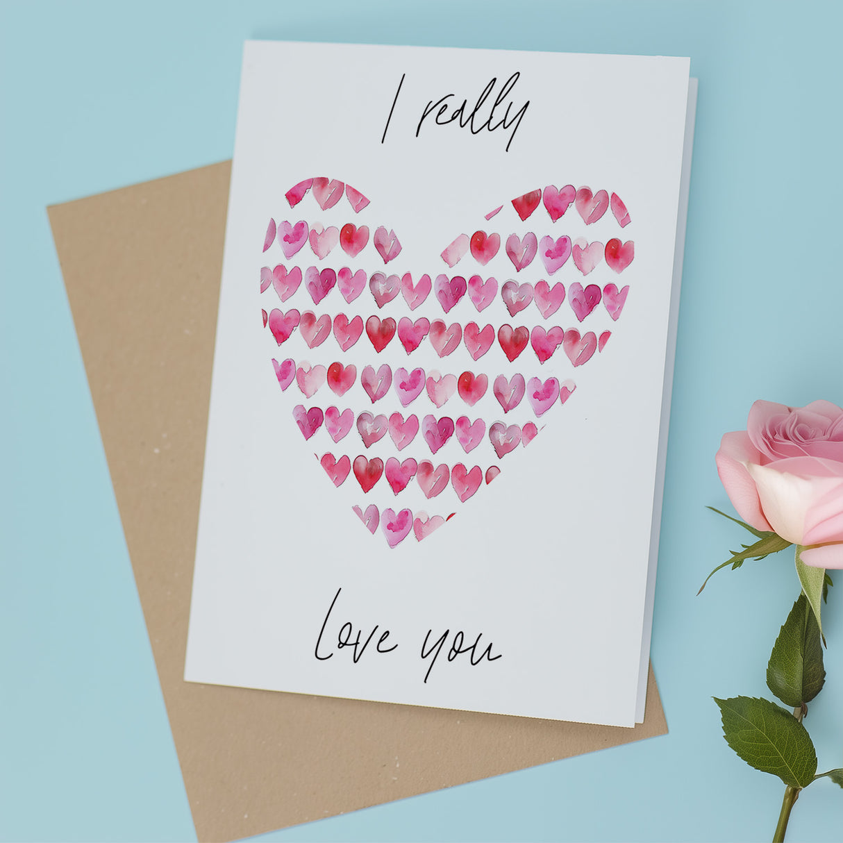 Valentine's Day Card for Her Valentine's Day Card for Wife Valentine's Day Card For Husband Boyfriend or Girlfriend Love Hearts