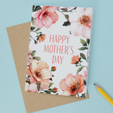 Mother's Day Card For Mum Happy Mother's Day Mothers Day card Mothering Floral Mother's Day Card For Mom Mommy Mum Mummy