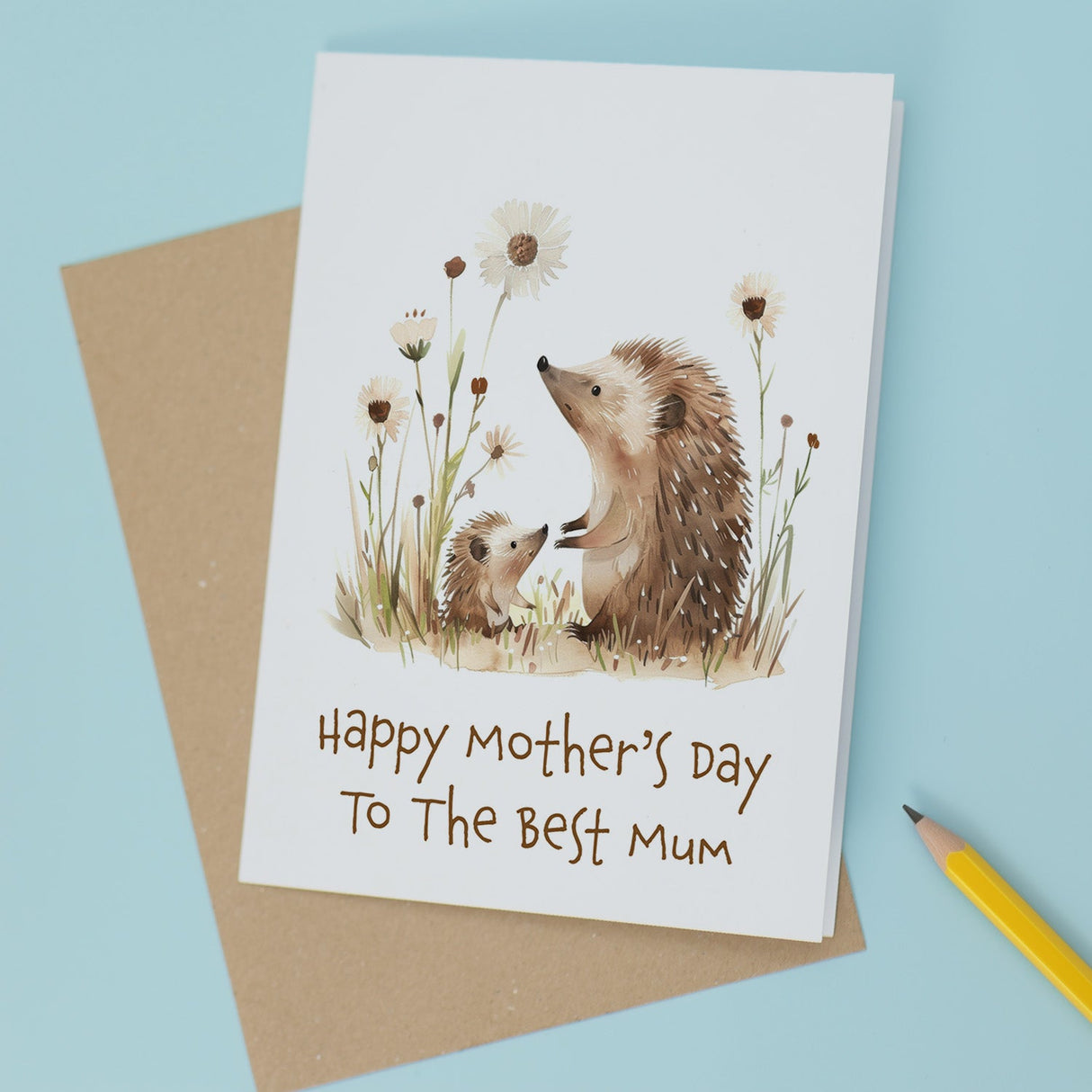 Mother's Day Card For Mum Cute Hedgehogs Mother's Day Mothers Day card Mothering Sunday Happy Mother's Day Card For Mom Mommy Mum Mummy