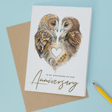 Anniversary Card For Girlfriend Anniversary Card To My Girlfriend Anniversary Card For Her Girlfriend Anniversary Card Love Birds Card