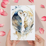 Valentine's Day Card For Husband Card for Valentine's Card For Wife Owl Valentine's Card For Boyfriend or Girlfriend