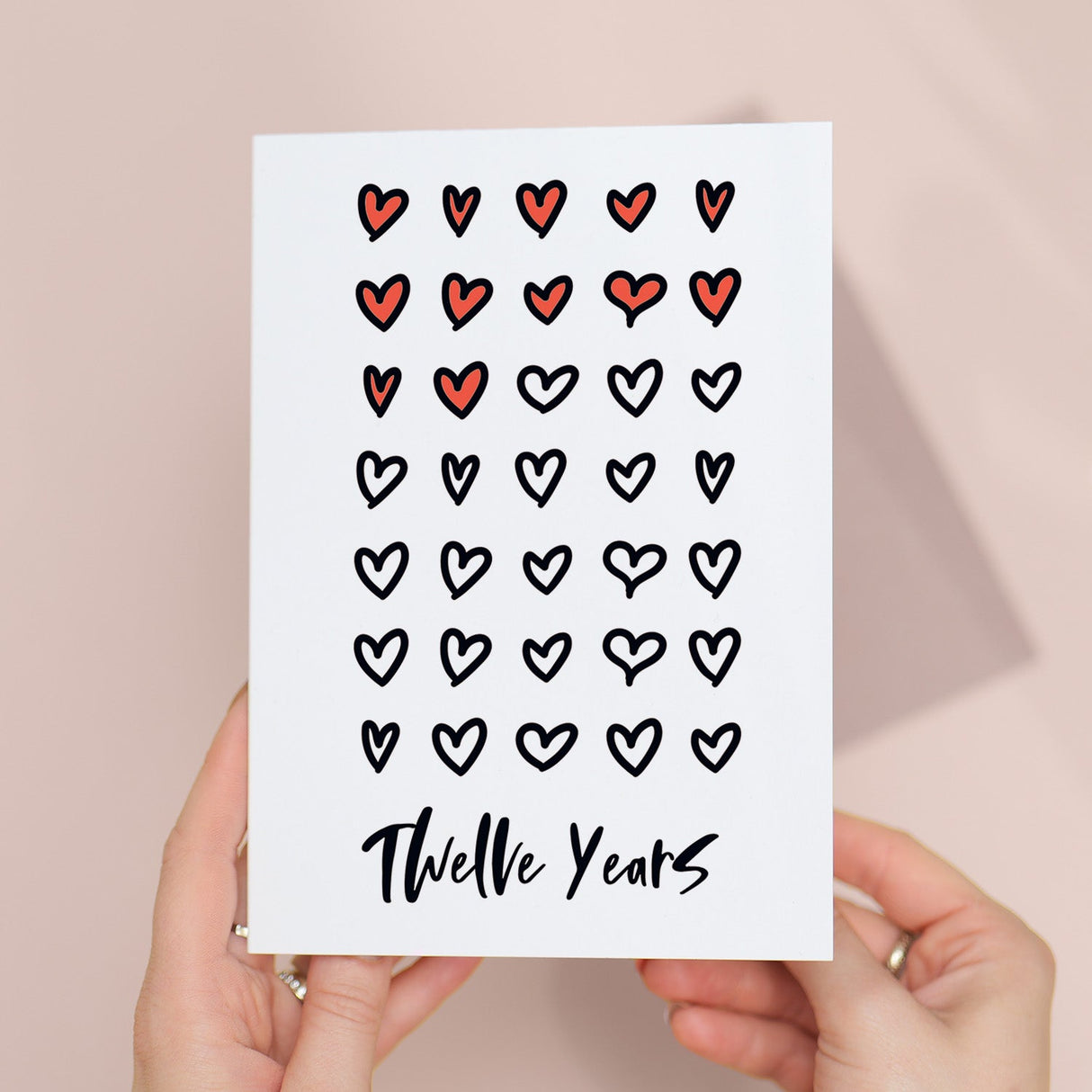 12th Wedding Anniversary Card For Wife Anniversary Card for Husband or Boyfriend Anniversary Card Girlfriend Twelfth Anniversary Twelve Year