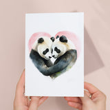 Anniversary Card for Her Anniversary Card for Wife Anniversary Card For Husband Boyfriend or Girlfriend Cute Pandas