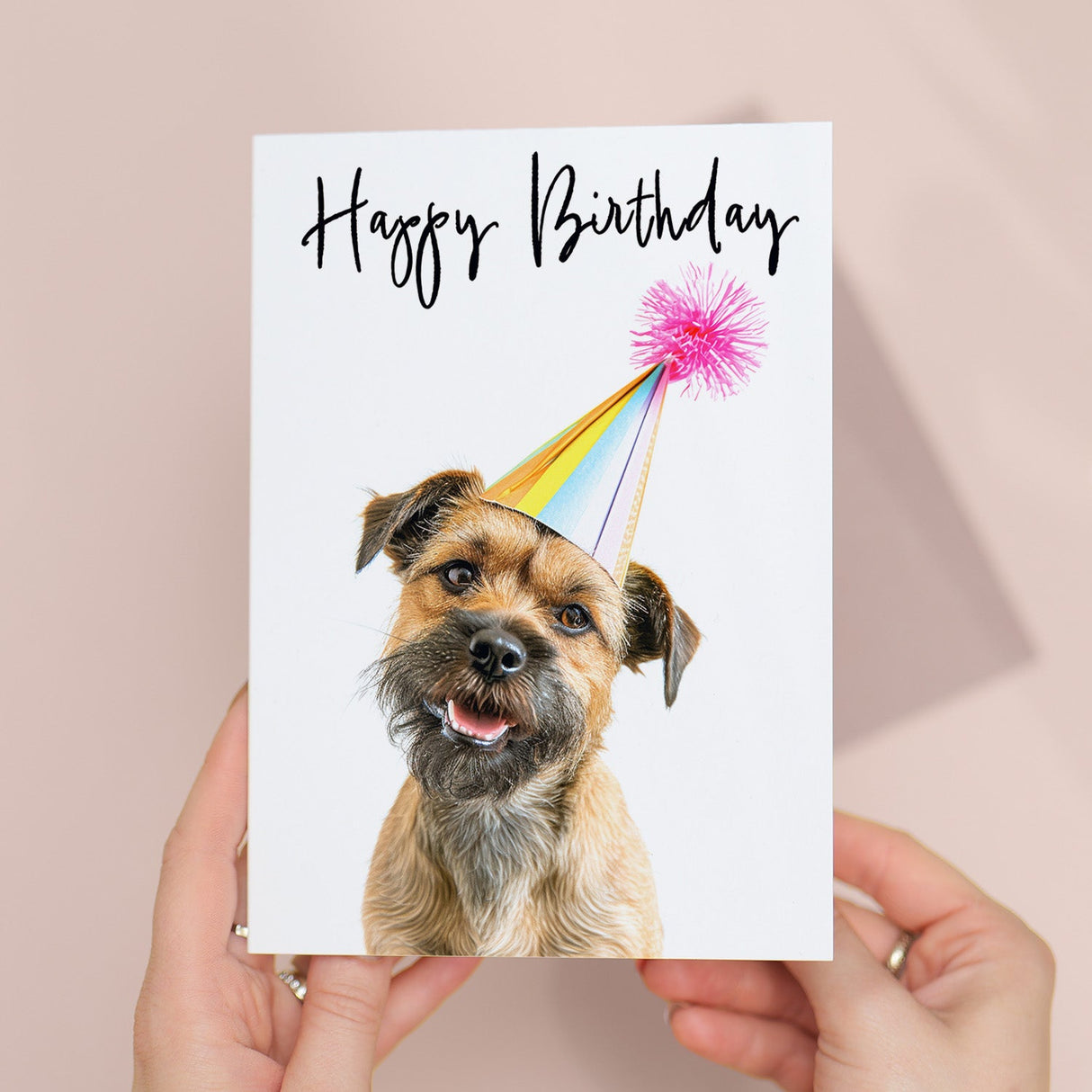 Birthday Card For Her Card For Friend Mum or Sister Birthday Card For Him Brother Dad Happy Birthday Card of Border Terrier Dog Card