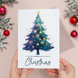 Daughter Christmas Card, Watercolour Christmas Tree Design, For Her, Christmas Card