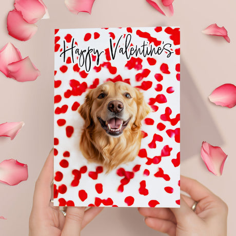 Valentine's Day Card, Golden Retriever Design, For Her or Him, From the Dog