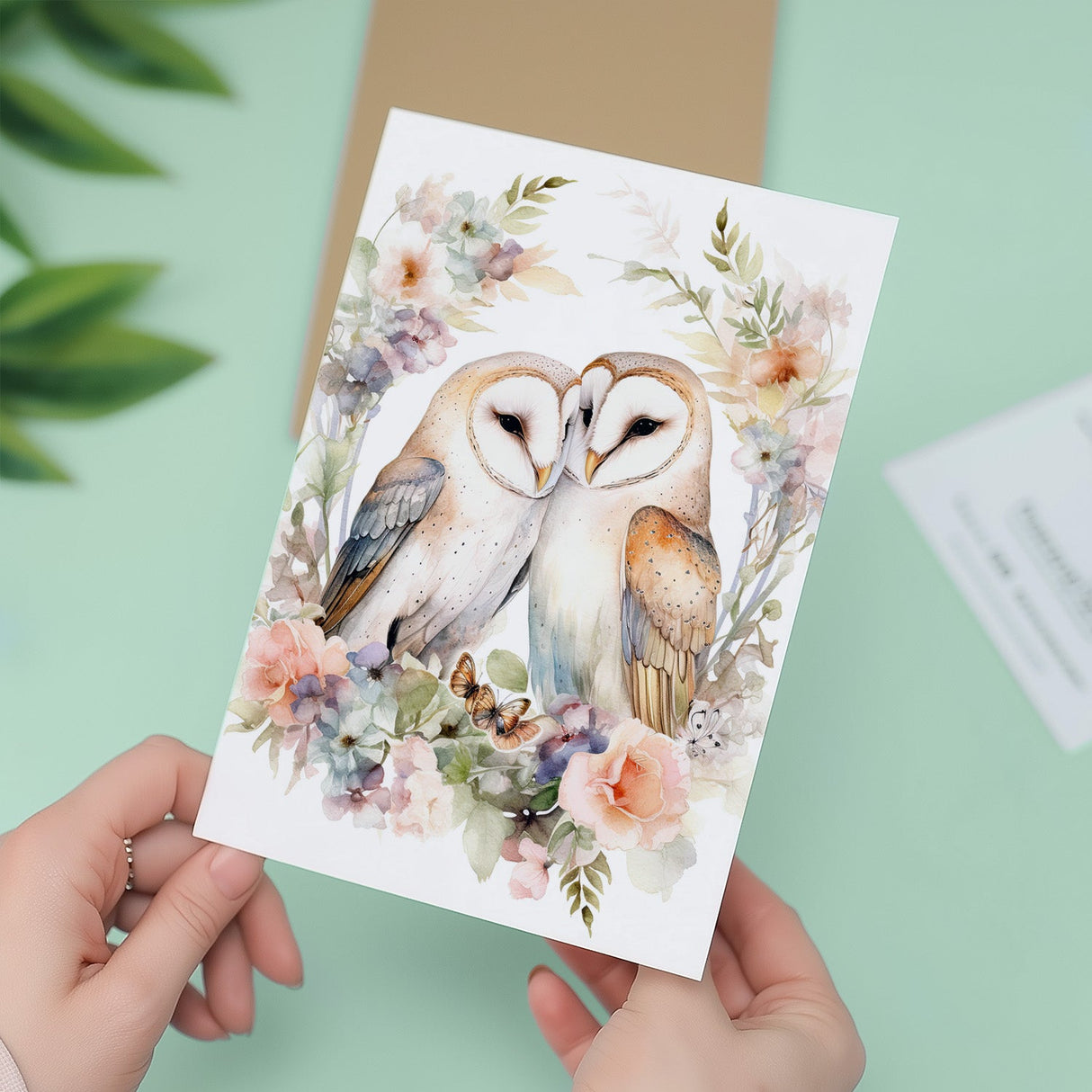 Anniversary Card For Husband Card for Anniversary Card For Wife Owl Anniversary Card For Couple Engagement Card For Couple Wedding Card