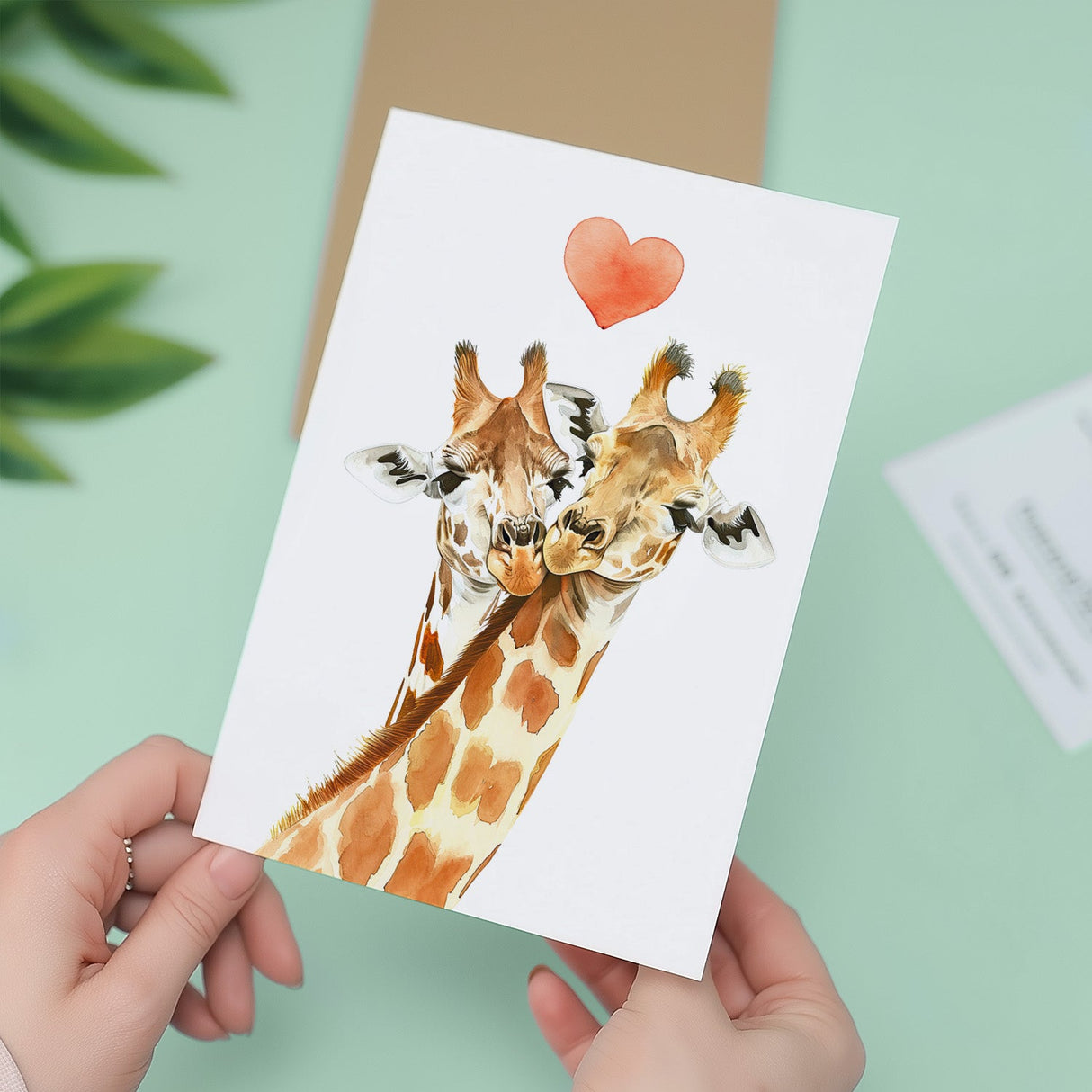 Anniversary Card for Her Anniversary Card for Wife Anniversary Card For Husband Boyfriend or Girlfriend Giraffes