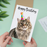 Birthday Card For Anyone Birthday Card For Friend Birthday Card For Her or For Him Persian Longhair Cat Birthday Card For Son or Daughter