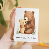 Father's Day Card For Daddy Cute Bear and Cub Illustration Father's Day Card For Dad Father's Day Gift From Child