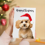 Christmas Card For Him or Her Christmas Card With A Dog Cute Poodle Christmas Card For Anyone Friend Fun Christmas Card of a Dog