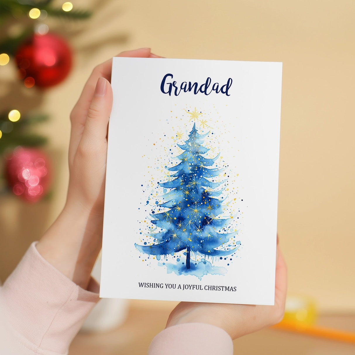 Christmas Card For Grandad Card For Him Xmas Card for Grandad Luxury Card For Christmas Card for Loved One Grandad Card Christmas Tree Card