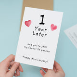 1st Wedding Anniversary Card For Wife Anniversary Card for Husband Anniversary Card For Boyfriend or Girlfriend First Anniversary Gift