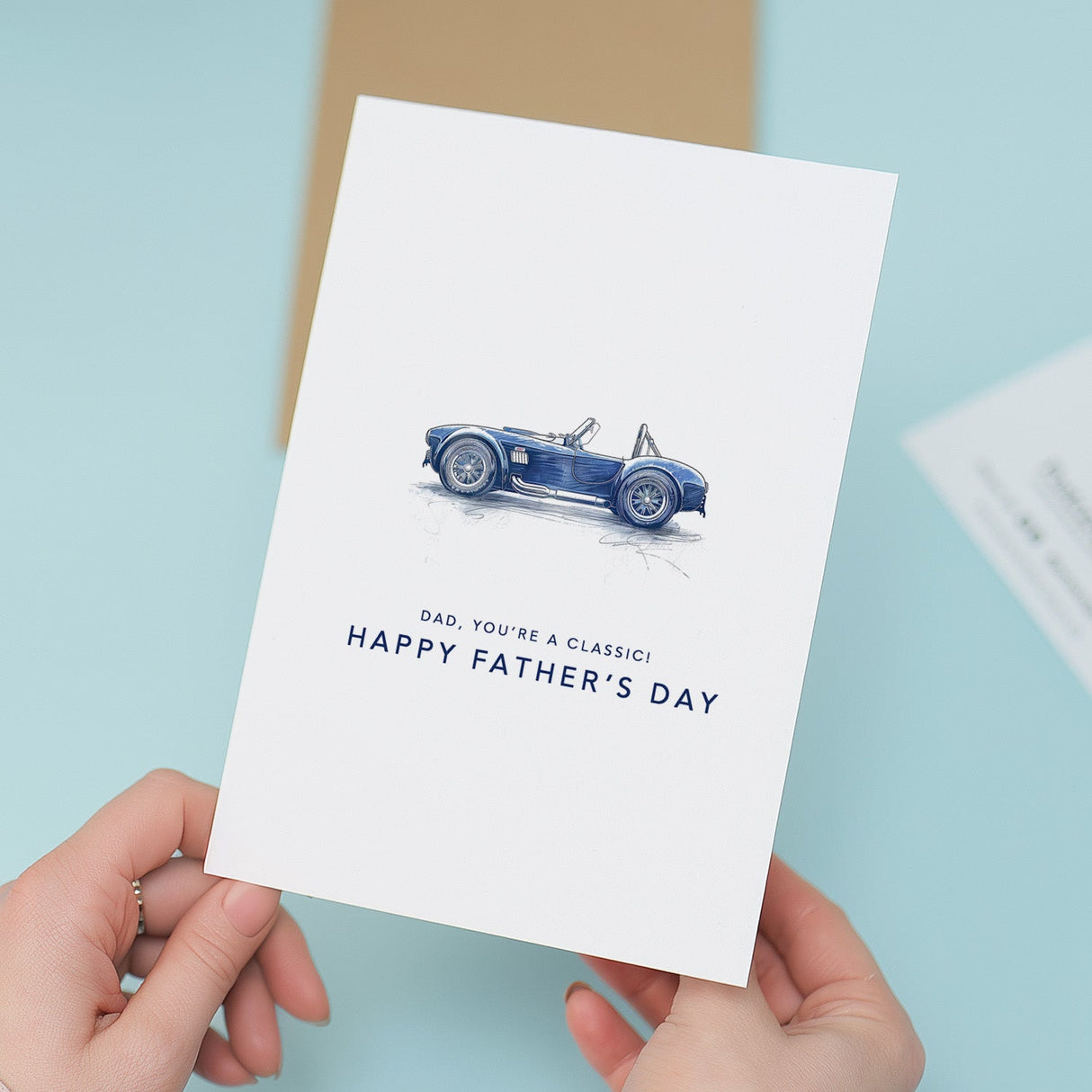 Father's Day Card For Classic Car Enthusiasts Car Illustration Simple Father's Day Card You're A Classic Dad Father's Day Gift