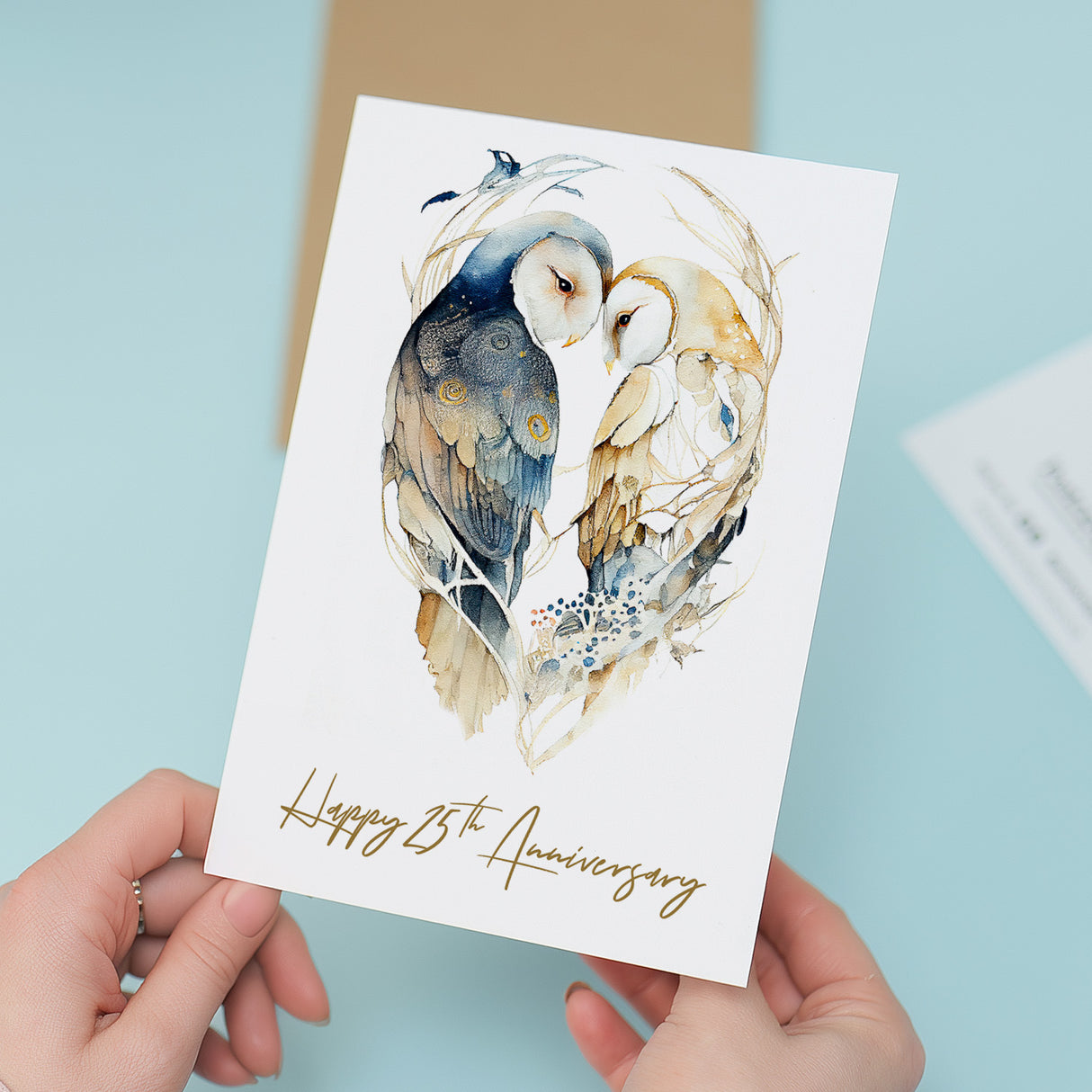 25th Anniversary Card For Husband or Wife Twenty Five Year Wedding Anniversary Card For Wife or Husband 25 Year Anniversary Card