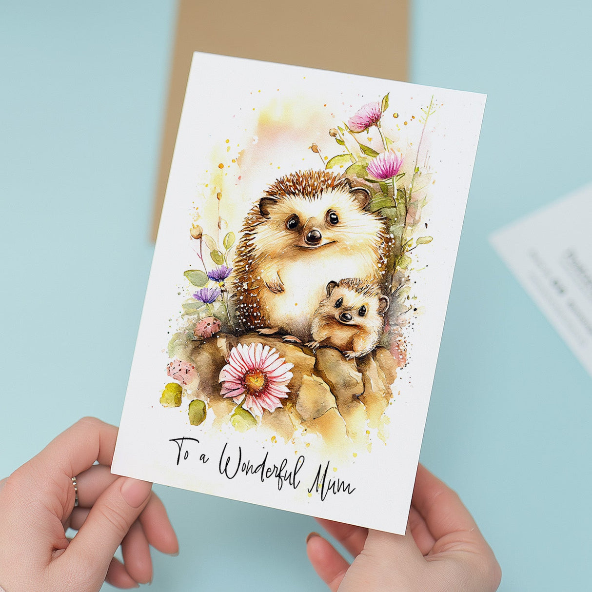 Birthday Card For Mum Card for Mothers Day Birthday Card For Her Birthday Gift For Mum Happy Birthday Card For Mum Hedgehog Illustration