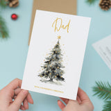 Christmas Card For Dad Card For Him Xmas Card for Dad Luxury Card For Dad Christmas Card for Loved One Dad Card Christmas Tree Card