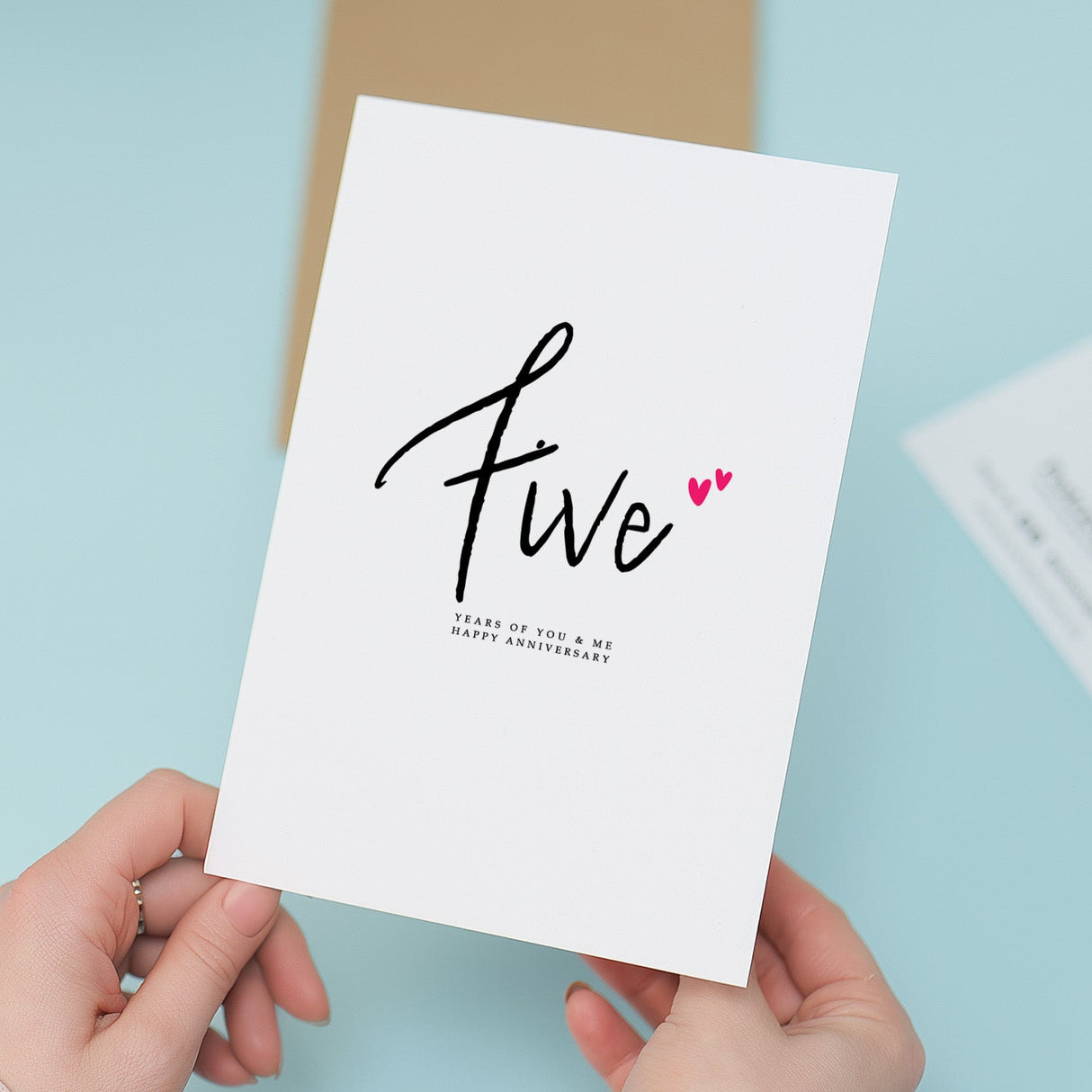 Five Year Anniversary Card For Husband 5 Year Anniversary Card Boyfriend or Girlfriend Wedding Anniversary Card For Wife