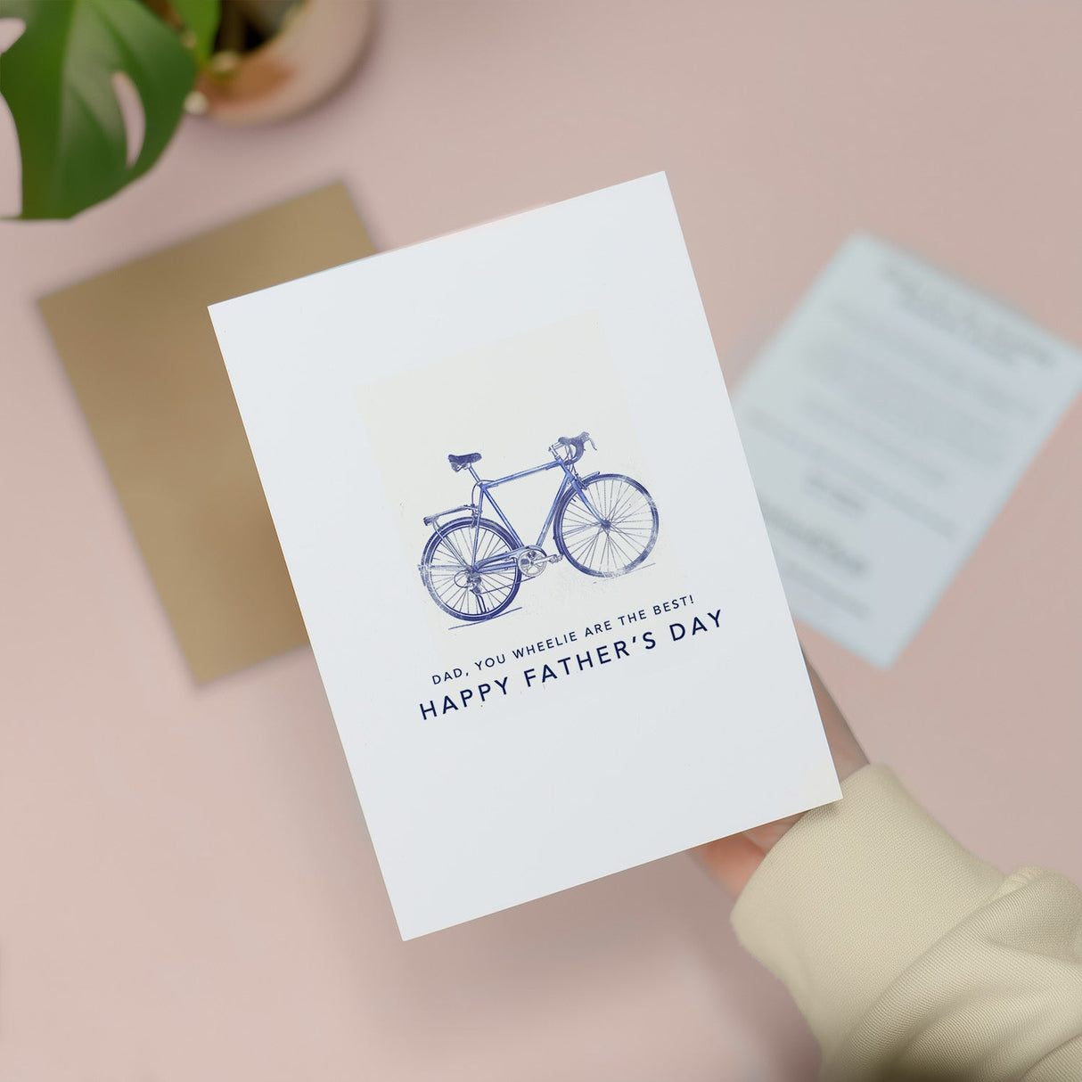 Father's Day Card For Dad Bicycle Illustration Simple Father's Day Card You Wheelie Are The Best Dad Father's Day Gift