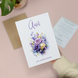 Birthday Card For Aunt Card For Her Birthday Card for Aunt Luxury Card For Aunt Birthday Card for Loved One Aunt Card Birthday Flower Card