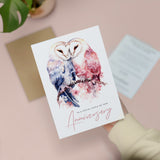 Anniversary Card For Couple Wedding Anniversary Card For Daughter and Son-In-Law Anniversary Card For Son and Daughter-In-Law Owls Love Card