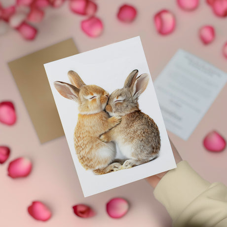 Cute Bunnies Anniversary Card for Husband, Wife, Boyfriend, Girlfriend