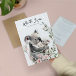 Mother's Day Card Cute Koala Illustration For Wildlife Lover Pretty Mother's Day Card For Mum