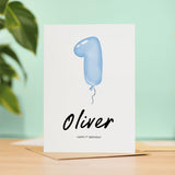 Personalised 1st Birthday Card For Boy One Year Old Birthday Card Custom Card For First Birthday For Boy Happy 1st Birthday Card