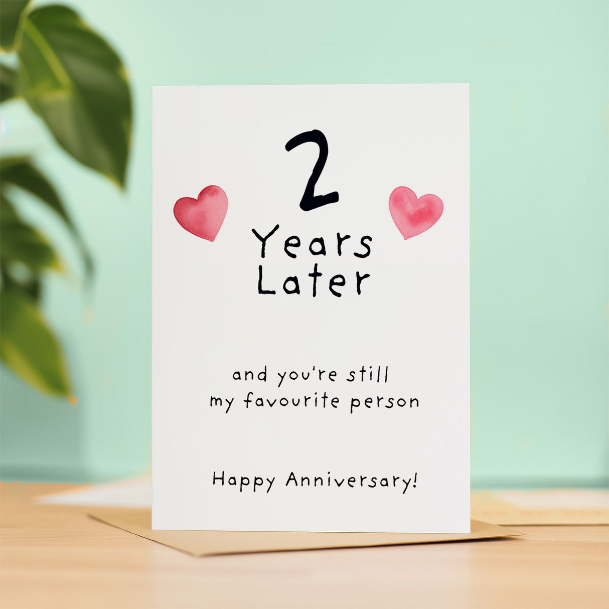 2nd Wedding Anniversary Card For Wife Anniversary Card for Husband 2 Year Anniversary Card For Boyfriend or Girlfriend Second Anniversary