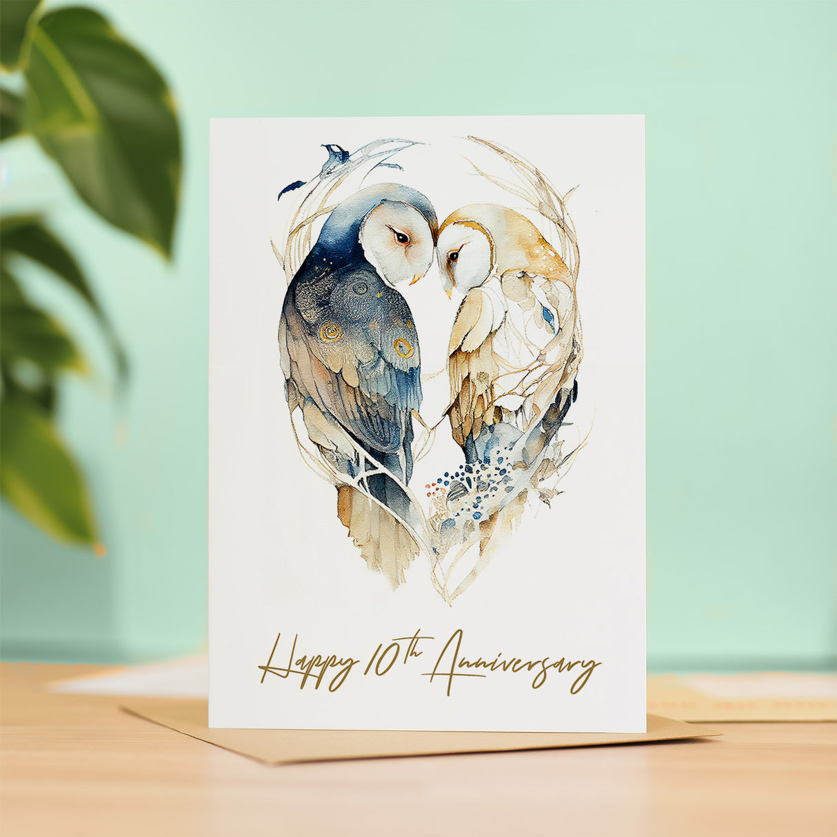 10th Anniversary Card For Husband or Wife Ten Year Wedding Anniversary Card For Wife or Husband 10 Year Anniversary Card