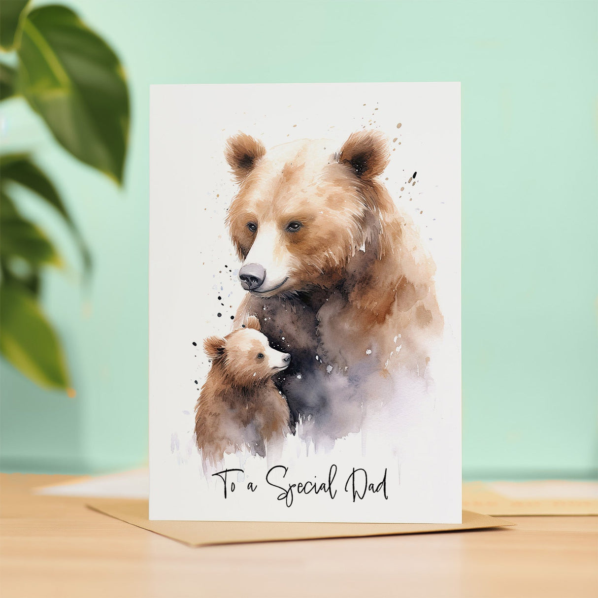 Birthday Card For Dad Card for Father Day Birthday Card For Him Birthday Gift For Dad Happy Birthday Card For Dad with Bear Illustration