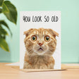 Fun Cat Birthday Card Funny Rude Him Her Anyone Looks Old